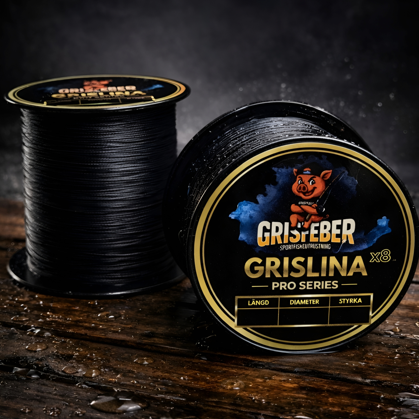 Grislina braid x8 0.12mm Svart